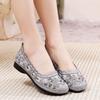 Летняя тканевая женская обувь без шнуровки на плоской подошве с вышивкой, туфли для мам, китайские эспадрильи, женские повседневные лоферы