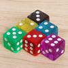 10pcs Six Sided 15mm Game Dices Transparent Cube Round Corner Portable Table Playing Games