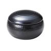 Banko Ware Round Rice Container (Large), Black Glaze, Holds 1.5 Cups, Approx. 16cm Diameter, Microwave Safe, Made In Japan, Product Number 18823