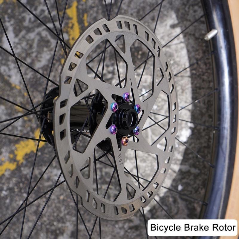 140/160/180/203/220mm Stainless Steels Disc Brake Rotor with Screws Bicycles Disc Brake Rotor for Road Bike, Mountain Bike