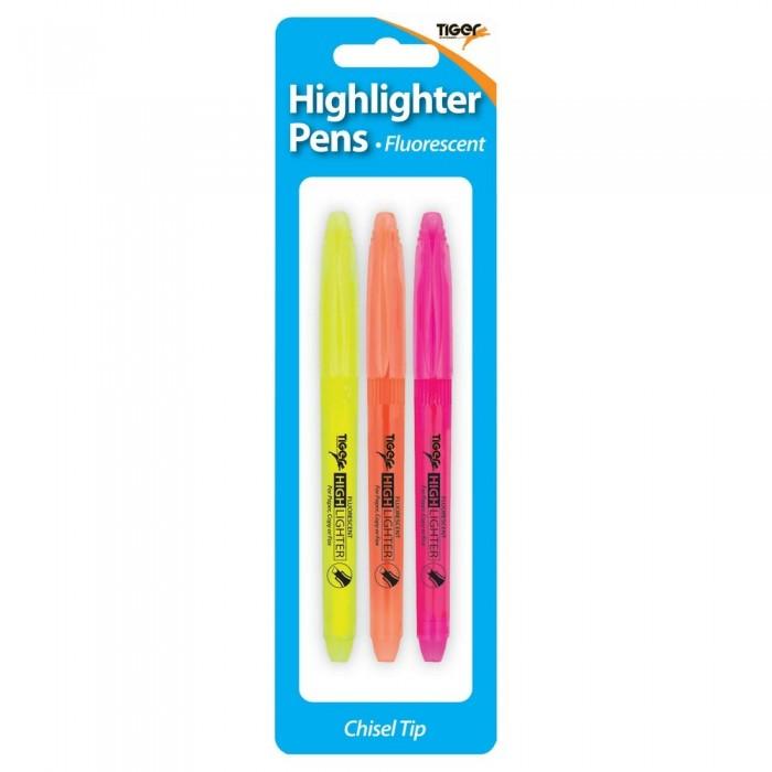 Tiger Stationery Highlighter Pen (Pack of 3)