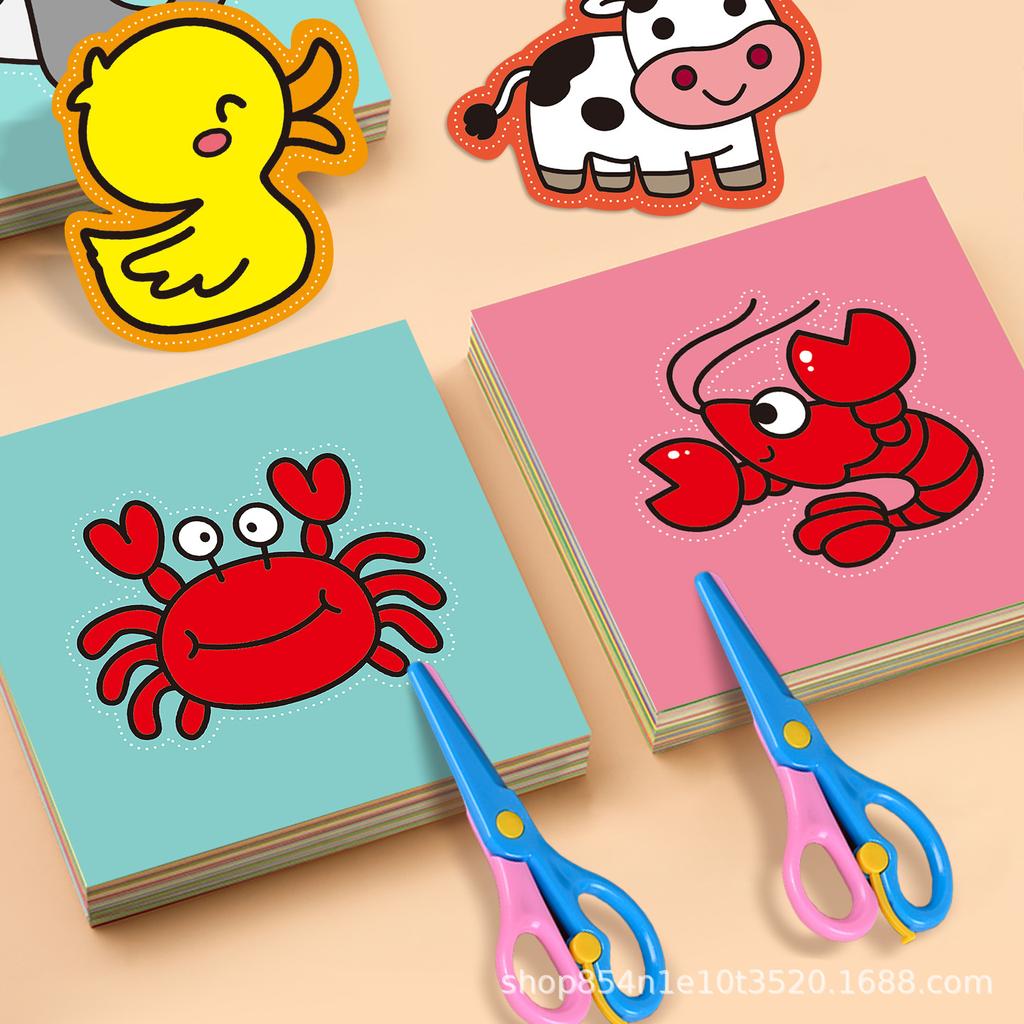 Набор для вырезания из бумаги «Животные» для детей 3-6 лет: Веселая развивающая игрушка для творчества