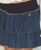 Ronron Cancan Ruffle Banding Denim Pantskirt Blue