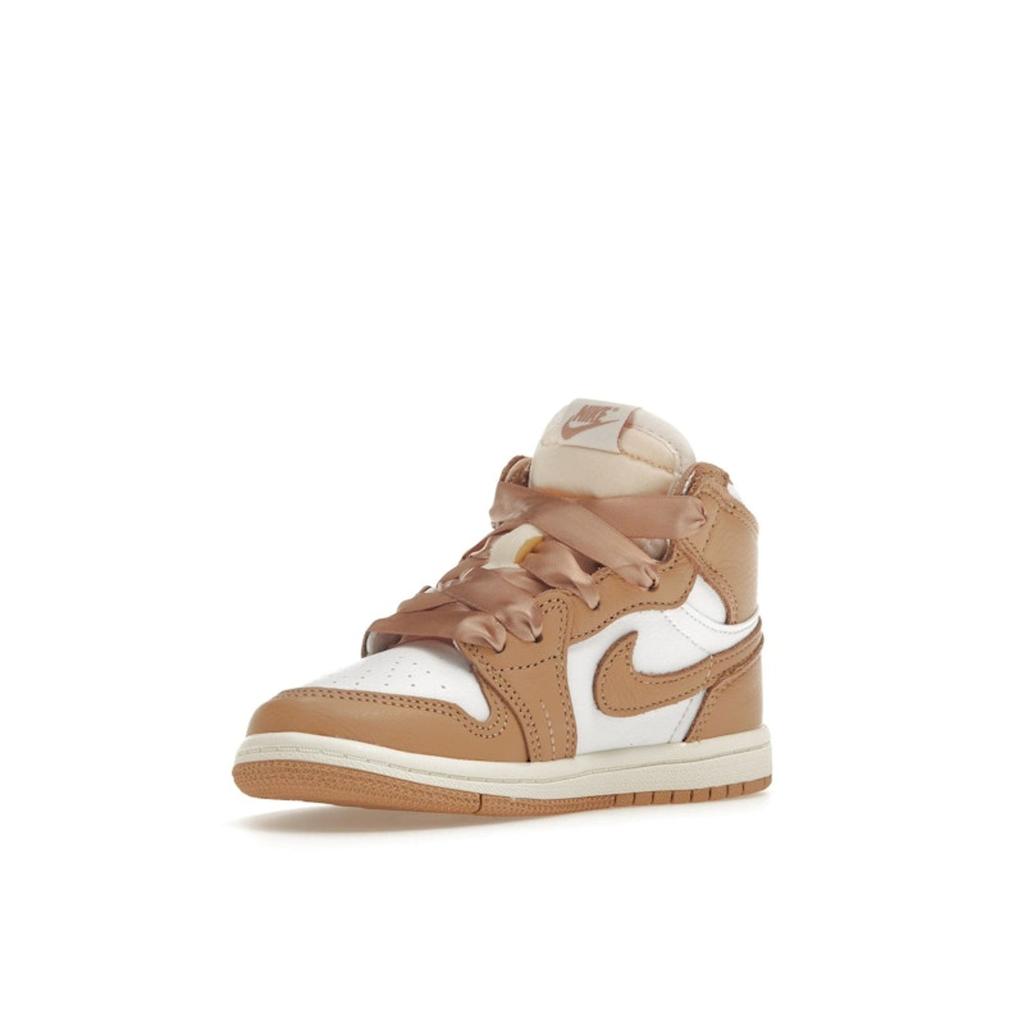 Детские кроссовки Air Jordan 1 Retro High OG TD Praline Tan White Sail FN6623-201