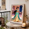 Disney Аладдин Жасмин Принцесса с Жемчугом Декорированный Набор 5D Искусственный Жемчуг Пазл Вышитый Домашний Декоративный Ручной Работы Подарок