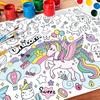 110x80 см Раскраски с единорогами для детей Раскрашивающий плакат Большая скатерть-раскраска Для мальчиков и девочек Принадлежности для дня рождения с единорогами