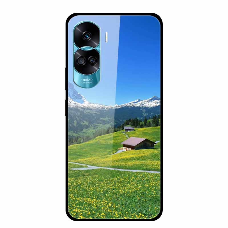 Чехол для Honor 90 Lite Honor90 Pro 5G Волк Кошки Закаленное Стекло Жесткие Чехлы для HuaWei HONOR 90 Pro 90Lite Защитный Роскошный Capa