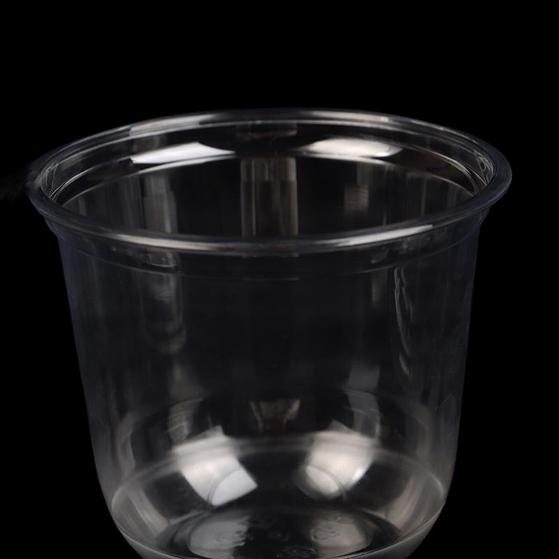 10Pcs 10Oz Disposable Mousse Cups Cake With Lid Clear Plastic Boxes Ice-Cream Dessert Picnic Pudding Jelly Dessert Yogurt Cups