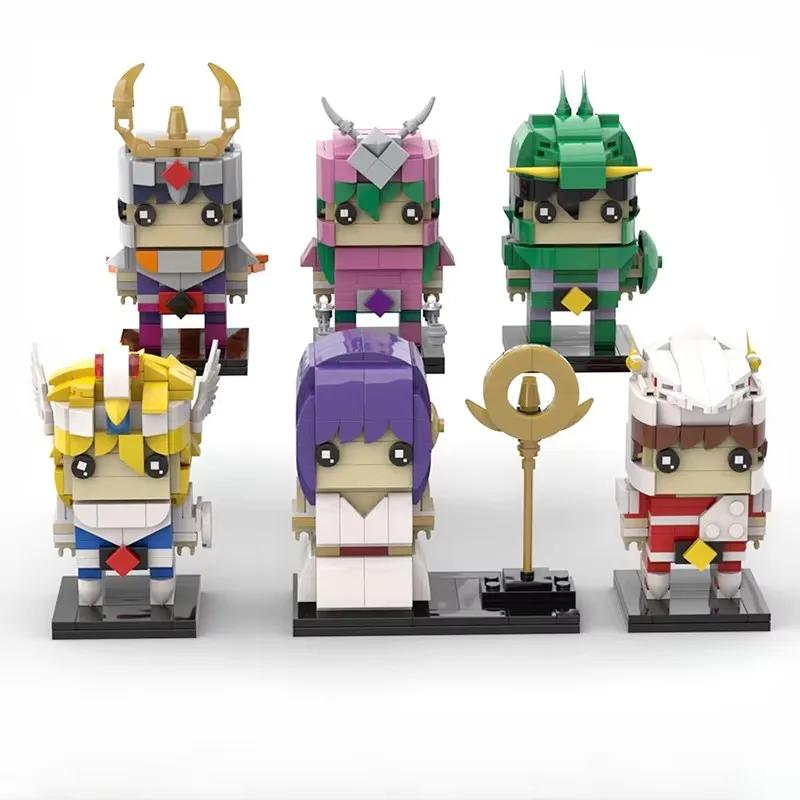 Япония Аниме Серия Фигурка Конструктор MOC Рыцари Зодиака Hyogas Athena Ikki Shiryus Мультяшная Кукла Модель Игрушки для Детей Подарок