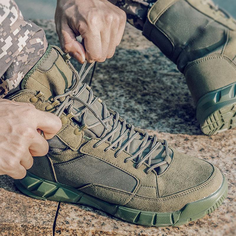High Quality Outdoor Men's Hiking Shoes Desert High Tactical Boots Men's Soldier Combat Boots