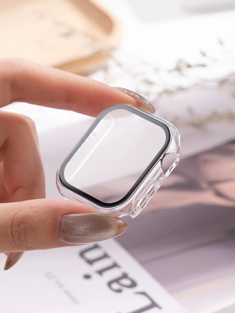 Стекло+Чехол для корпуса Apple Watch 46мм 44мм 40мм 45мм 41мм 42мм 38мм Аксессуары Защитное стекло для экрана iwatch series 10 9 8 7 6 5 3 SE