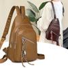 Сумка на грудь женская выходная сумка через плечо винтажная мягкая кожаная сумка на плечо