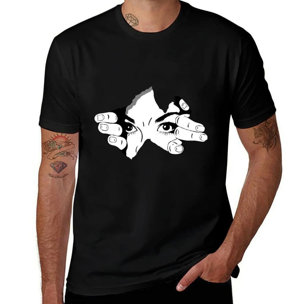 human eye and hand T-Shirt man t shirt customs design your own luxury clothes men