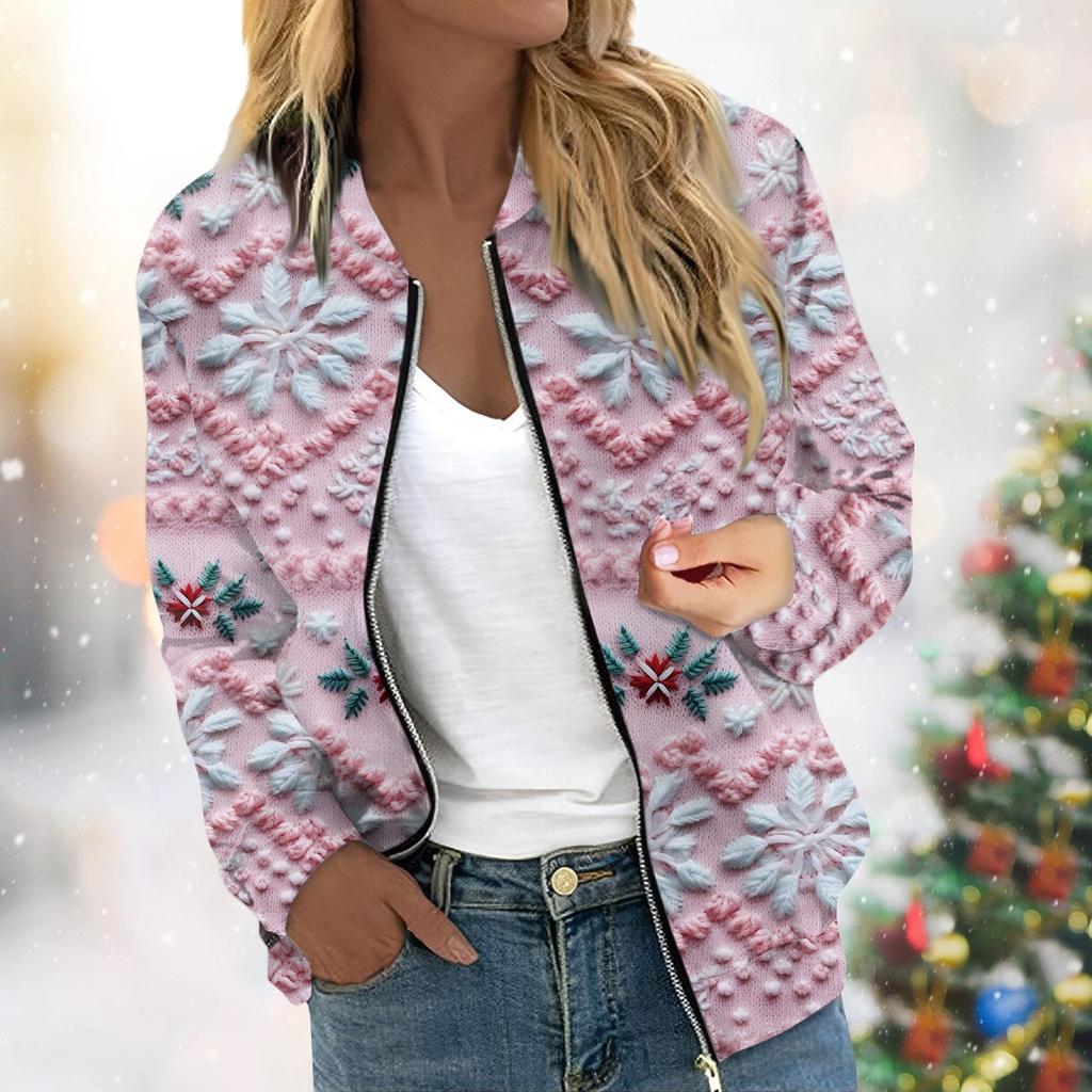 Женская куртка с длинным рукавом, легкая, на молнии, укороченная, с цветочным принтом, верхняя одежда, повседневная, стеганая куртка с карманами