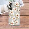 Прозрачный чехол с белым цветком и цветочным принтом для Samsung Galaxy S23 S22 S21 S20 Fe Ultra S10 S9 S8 Plus 10e S10lite Note 10plus 20ultra