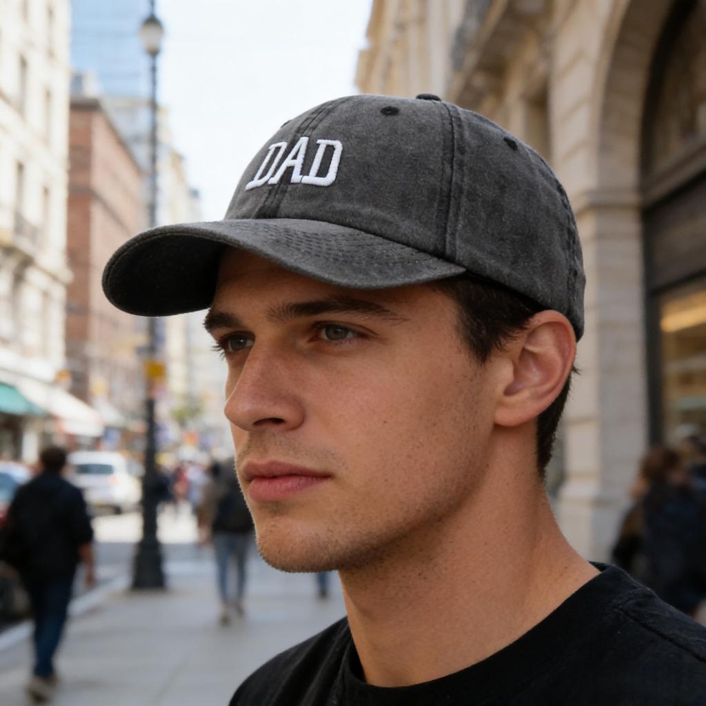 Унисекс washed cotton cap DAD MOM Вышивка Бейсболка Для улицы Пара Шикарные Папины кепки