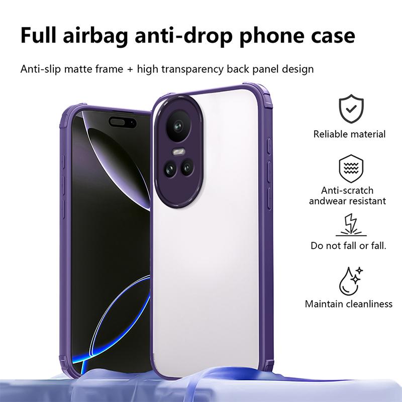 Противоударный чехол военного класса нового стиля для OPPO Reno 7Z 8Z Reno 10 Pro Reno 11 Pro Прозрачная прочная защитная крышка Reno 11F
