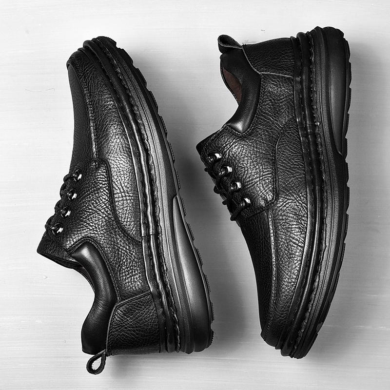 Genuine Leather Men's Casual Shoes Lace Up Oxfords Men Handmade Designer Sneakers Leisure Shoes Trend Spring Autumn Men's Shoes