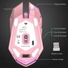 Puntos Rechargeable T1 Ergonomic 2.4G   Silent Backlit USB Optical Wireless Gaming Mouse