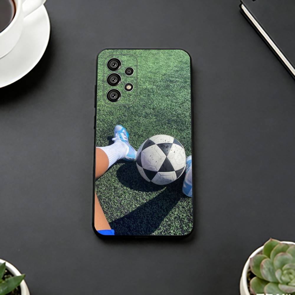 Чехол для телефона Футбол Спорт Соккер Черный Силиконовый Мягкий Для Samsung S25,S24,S21,S22,S23,S30,Ultra,S20,Plus,Fe,Lite