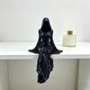 Female Grim Reaper Resin Statue Gothic Sitting Sculpture With Scythe Dark Aesthetic Decor For Home Office And Bookshelf