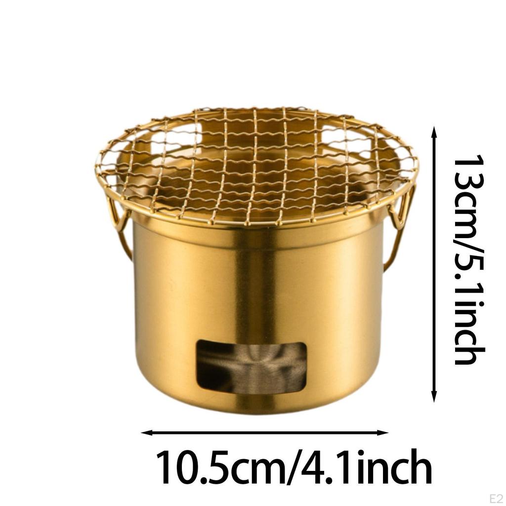 Стойка для гриля для кемпинга из нержавеющей стали с решеткой для корейского барбекю, многоцелевая для