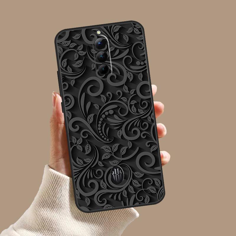 Черный Узорный Чехол Для ZTE Nubia Red Magic 11 9S 8S 8 9 10 10S Pro Plus 6 7 6S 7S Pro 5G 6R 10 Air Чехол