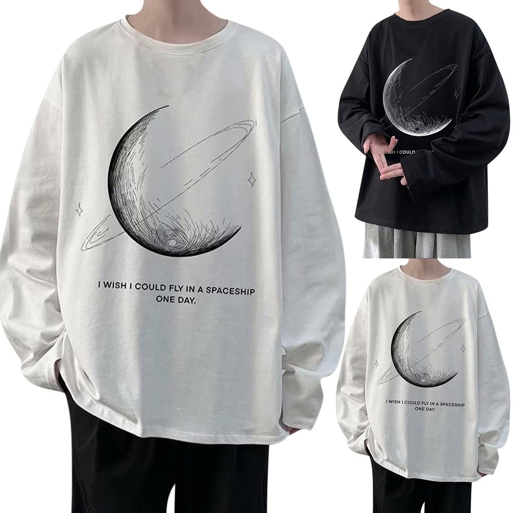 Mens Oversized Fleece Sweatshirts Long Sleeve Sweaters Pullover Fall Outfits