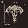 Rubber Wood Applique for Furniture Flower Decoration Wood Carving Onlays  Luxury Living Room Decoration Decal Floral Home Decor