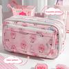 Girls Large-Capacity Pencil Case For Primary School Students Anime Cartoon Pink Loopy Pencil Case
