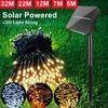 8 Modes LED Solar String Lights 300LED 200LED Solar Panels Powered Xmas Outdoor Lights Waterproof Starry Christmas Fairy Lights