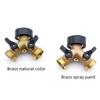 Brass Three-Way Y-Type Garden Hose Diverter Valve
