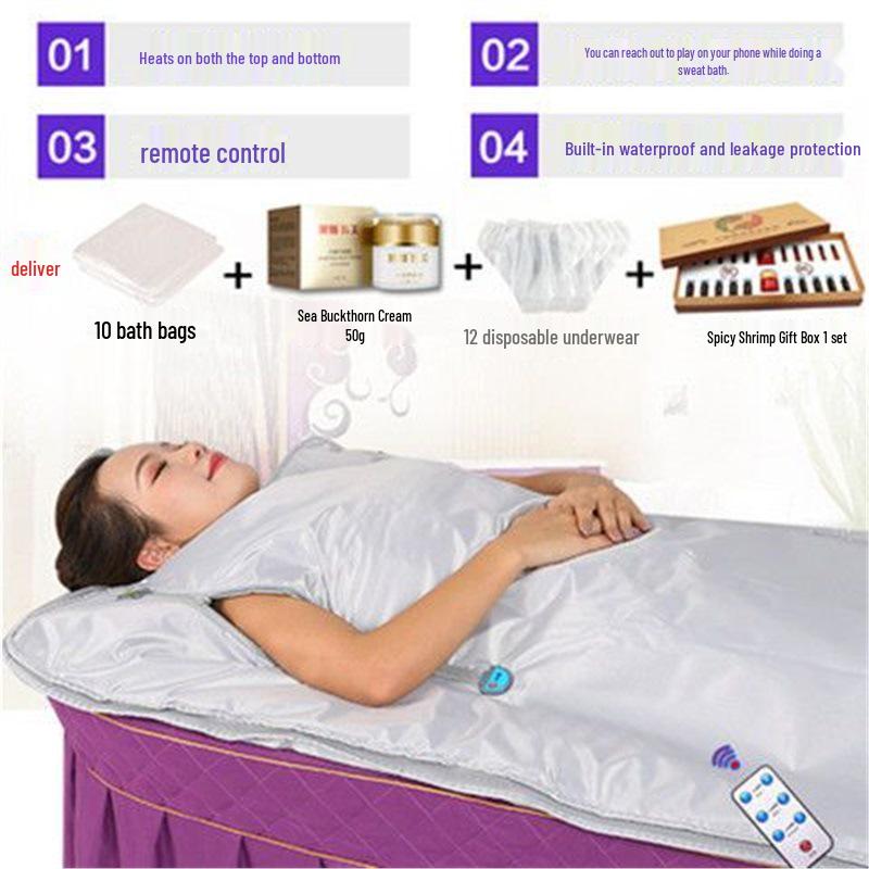 Xu Can Full Moon Home Sauna: Full Body Dehumidifying Sauna Box and Acid Expelling Blanket