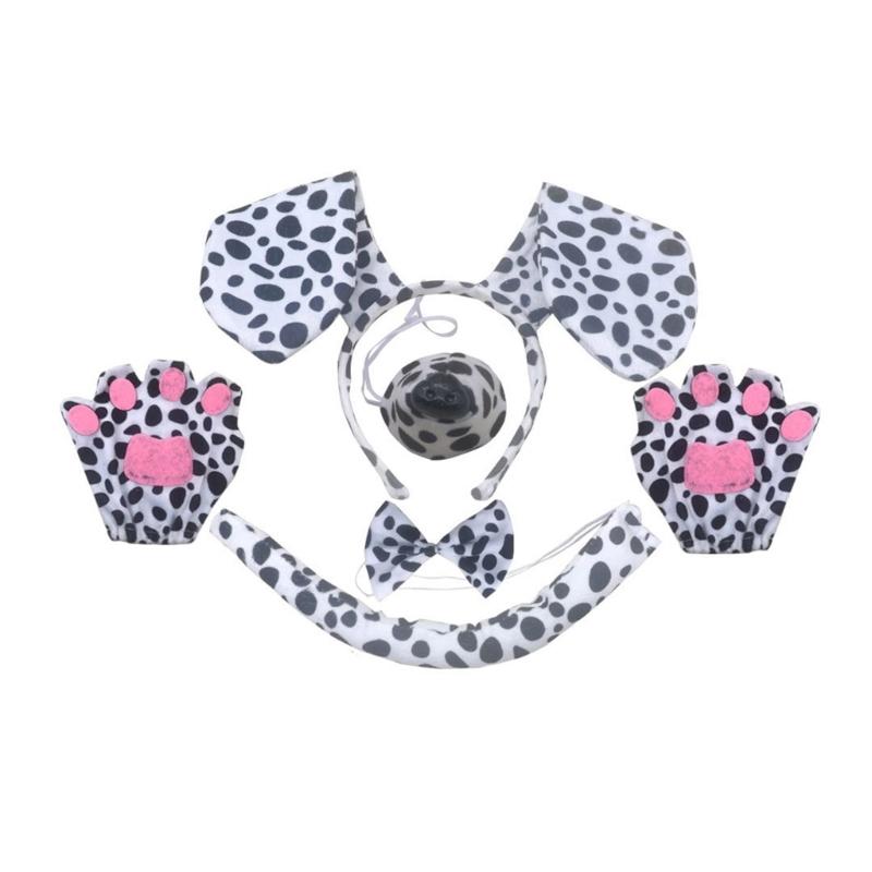 Animal Dress up Kits Include Dog Hairband, Tail, and Bowtie for Kid Halloween