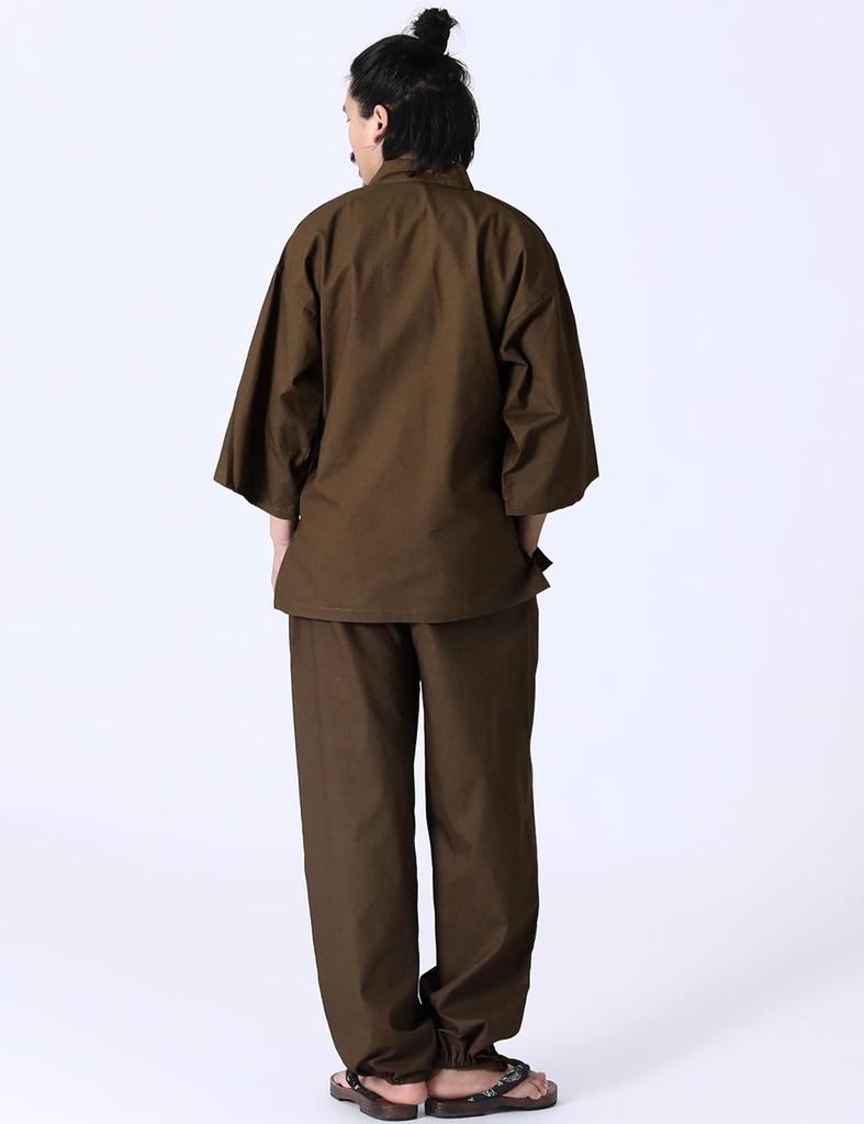 [SHELISTEN] Рабочая одежда Мужской самуэ Мужской Большой размер Хлопковый комплект верх и низ для холодной погоды Лето Зима Всесезонный Коричневый L