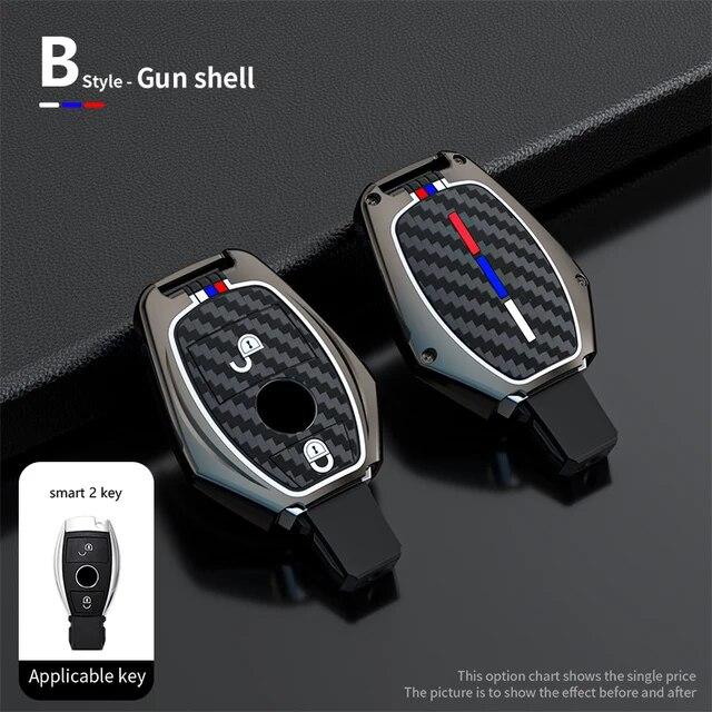 Чехол для дистанционного ключа автомобиля из цинкового сплава, брелок для Mercedes Benz ACES Class GLA CLA GLK GLC CLS W204 W463 W176 W251 W205 AMG