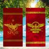 SPQR Золотой орел ветвь оливы стрела Быстросохнущие пляжные полотенца подходят для бассейнов, кемпинга, йоги и спортзала
