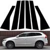 6 шт./комплект Глянцевые Черные Накладки на Стойки Подходят для Volvo XC60 2009-2016 2017 Устойчивые к Царапинам Комплекты Накладок на Окна Дверей Автомобиля Аксессуары