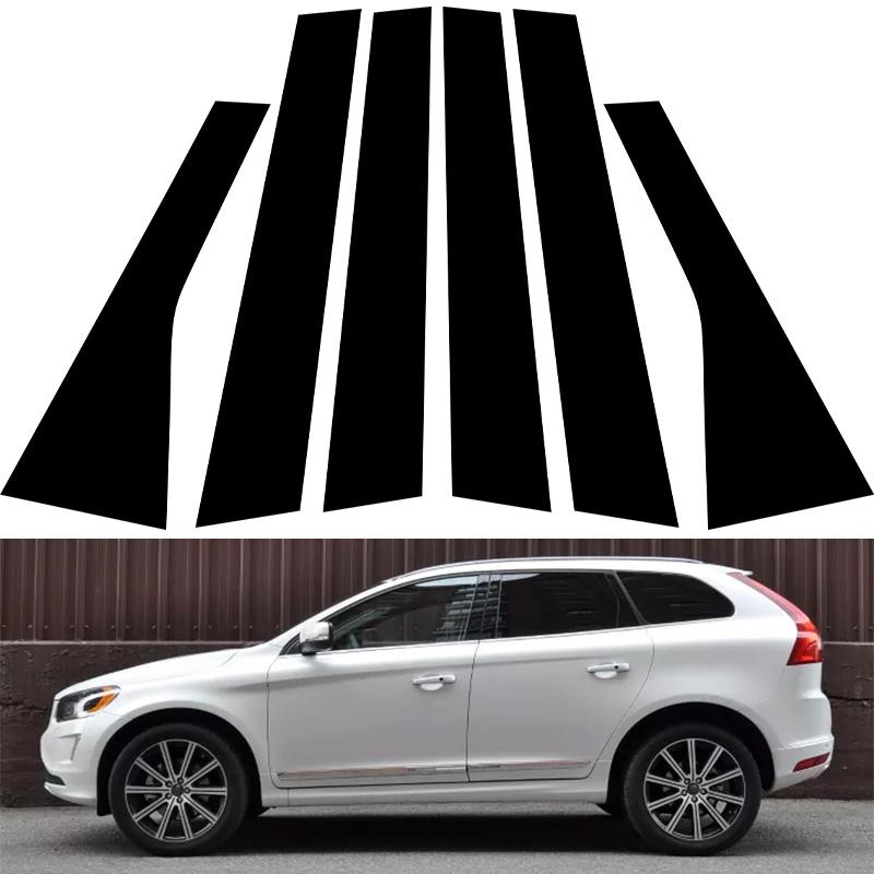 6 шт./комплект Глянцевые Черные Накладки на Стойки Подходят для Volvo XC60 2009-2016 2017 Устойчивые к Царапинам Комплекты Накладок на Окна Дверей Автомобиля Аксессуары