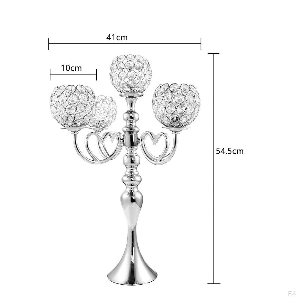 Центральная часть стола-канделябра, подставка для свечи, элегантный железный металлический держатель с 5 кронштейнами, чаша, подсвечник