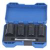 5Pcs Bolt Extractor Kit 12 Drive Impact Lug Nut Remover Tool Metric 17mm 19mm 21mm 22mm Cr Mo