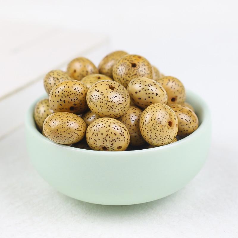 Бусины из семян Бодхи "Звезда и Луна" - 108 Бусин-разделителей для буддийских браслетов, цвет "Куриное масло" желтый, для рукоделия.