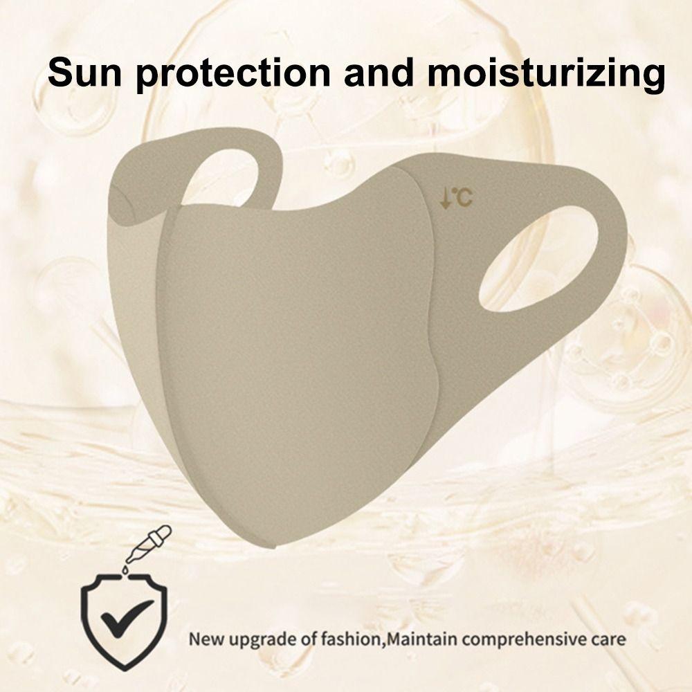 1pc UPF50+ Collagen Face Shield Ice Silk Sunscreen Mask Durable Anti-UV Face Mask Summer