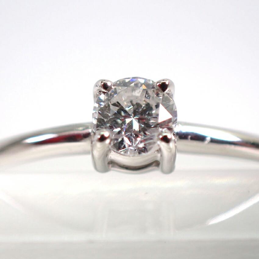 [New] Pt900 Diamond Four Point Ring No. 12 [f3-1]