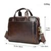 Men's Leather Handbag Head Layer Cowhide Briefcase Leather Laptop Bag Business Bag
