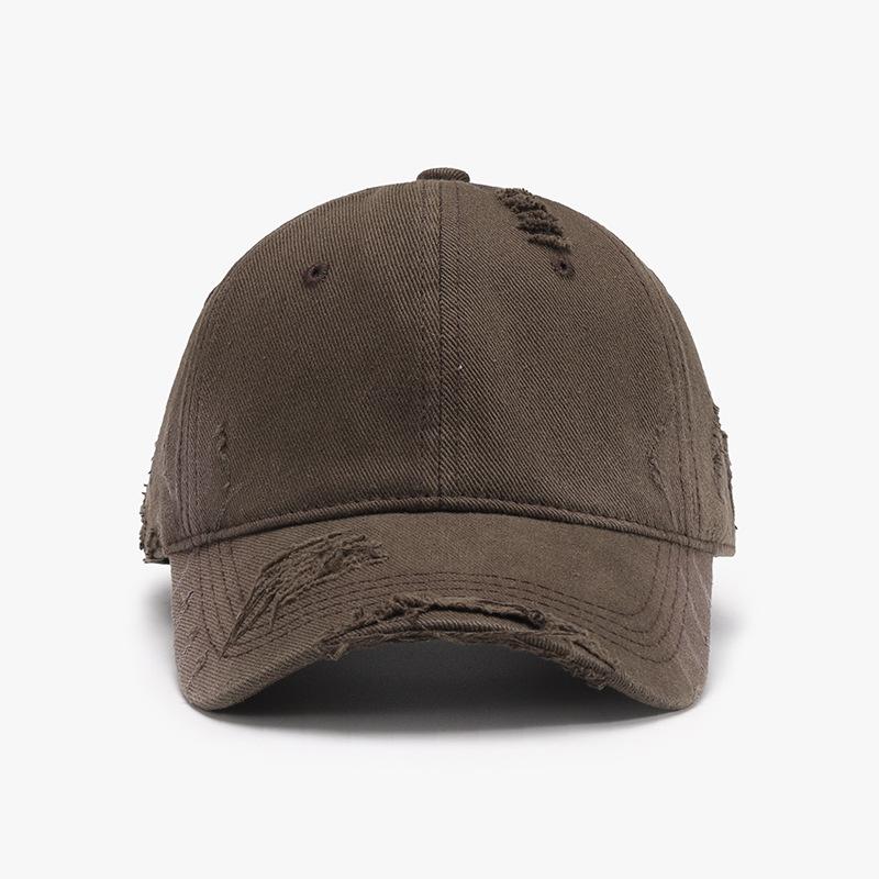 Washed Soft Top Baseball Cap Tie Dye Distressed Hip Hop Dad Hat Unisex Big Head Outdoor Casual Adjustable