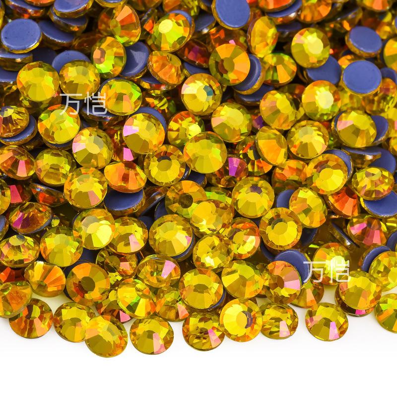 Серия Yellow Glass Hot Drill, Термоплавкий клей для нижней части кристалла, имитация австрийского горячего сверла, украшение для одежды своими руками из стразов