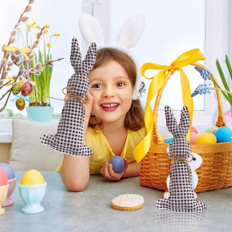 Easter Decoration Fabric Rabbit Ornament Creative Cartoon Bunny For Children's Rooms Wedding Party Birthday Home Centerpiece