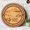 Winter Cabin in Snowy Forest D Flat Round Metal Sign  Cozy Christmas  Winter Wall Decor for Home Living Room