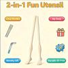 2 In 1 Safe Chopsticks & Straw Set Reusable Non-toxic Cutlery for Kids Outdoor Dining School Use